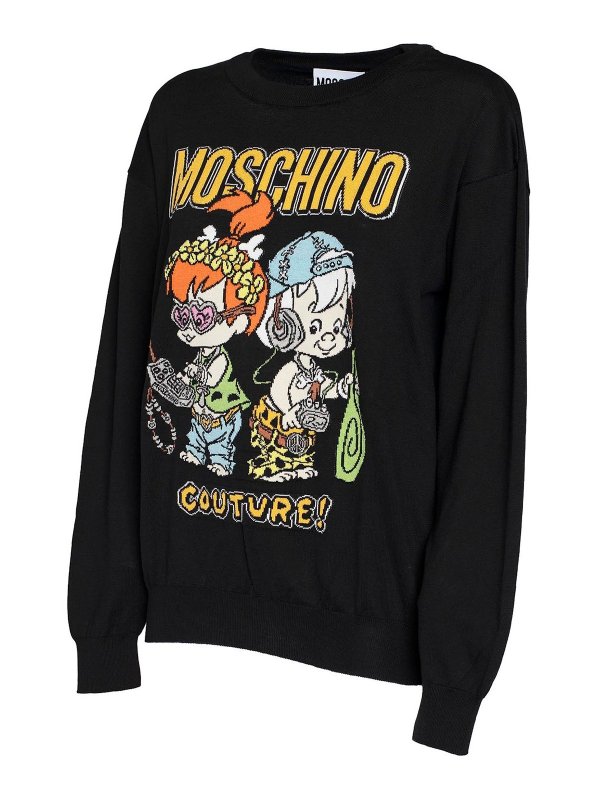iKRIX MOSCHINO: Strickpullover mit Rundhalsausschnitt - Rundhalspullover - Schwarz