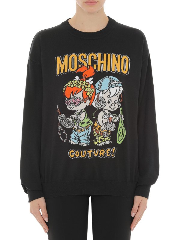 MOSCHINO buy online Rundhalspullover - Schwarz