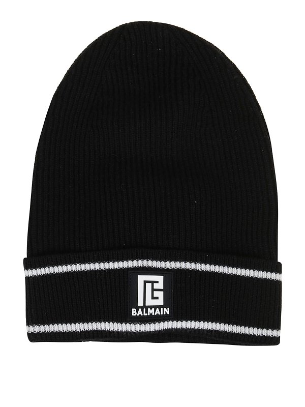 Balmain: Gorros - Gorro - Negro