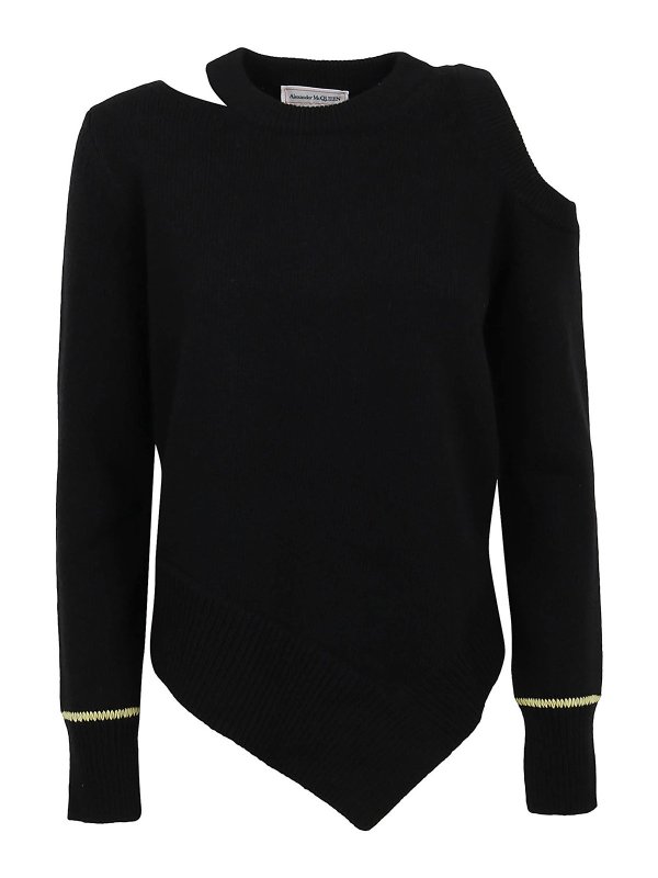 ALEXANDER MCQUEEN: クルーネック - クルーネック - 黒