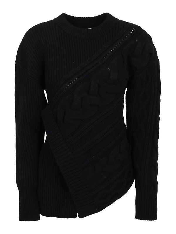 ALEXANDER MCQUEEN: クルーネック - クルーネック - 黒