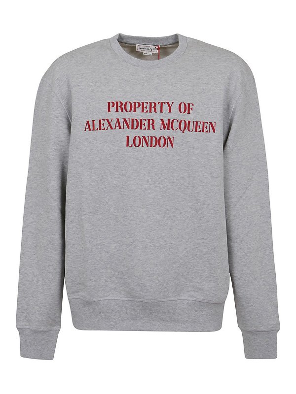 ALEXANDER MCQUEEN: Sweatshirts und Pullover - Sweatshirt - Hellgrau