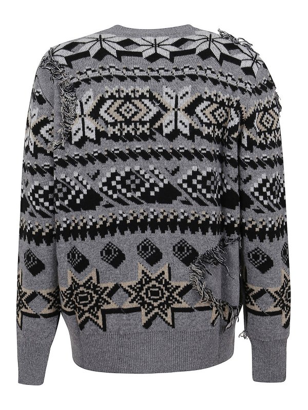 ETRO: crew necks online - Logo embroidery wool sweater
