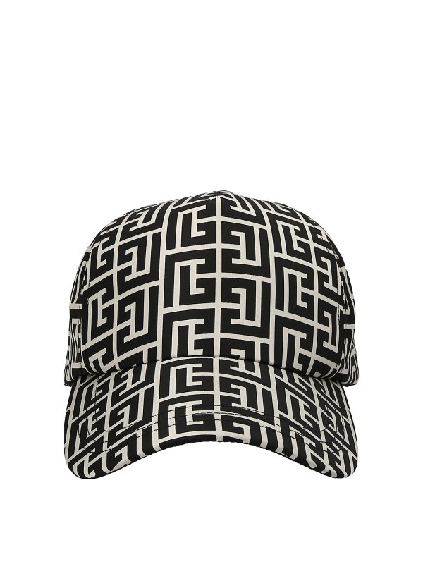 Balmain: hats & caps - Monogram logo cap