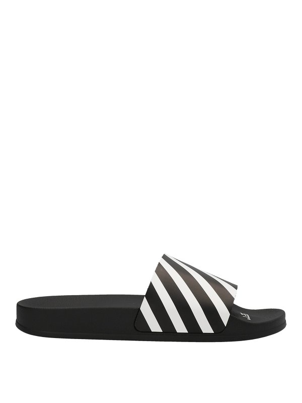 OFF-WHITE: flip flops - Diagonal slides