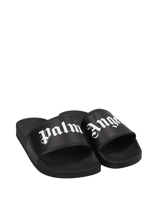 Palm Angels: flip flops online - Logo slides