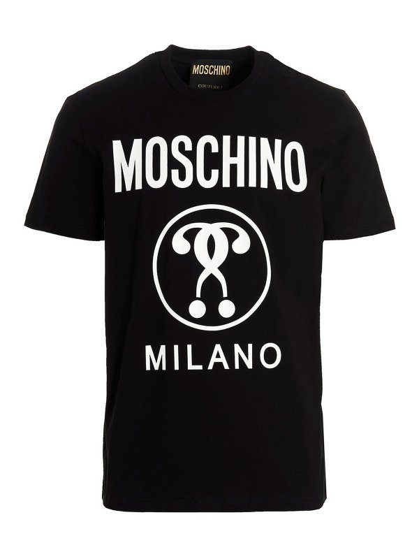 MOSCHINO: t-shirts - Double question mark t-shirt