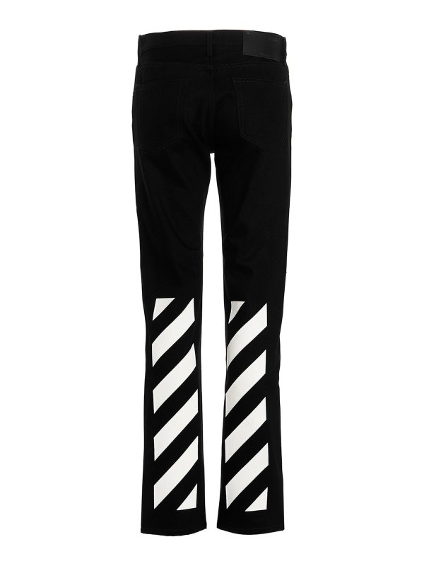 OFF-WHITE: straight leg jeans online - Diagonal jeans
