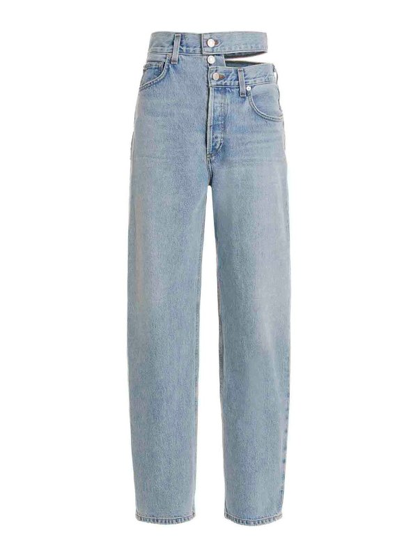 Straight leg jeans Agolde - Cut out waistband jeans