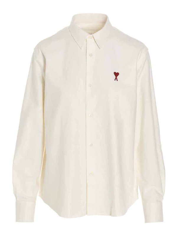 Ami Paris Logo shirt - White - Women|BFFSH091480100 | thebs.com