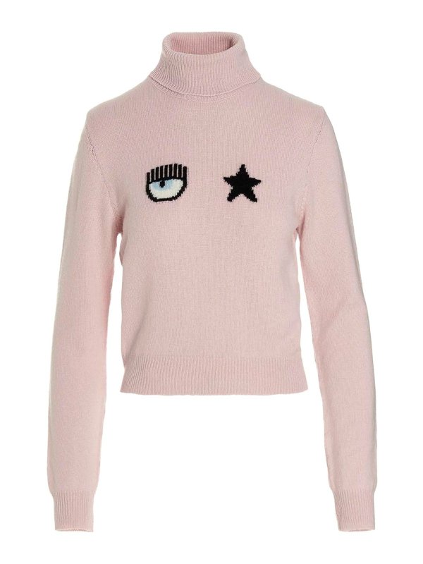 CHIARA FERRAGNI: Rollkragenpullover  und Polo-Ausschnitt - Rollkragenpullover - Rosa
