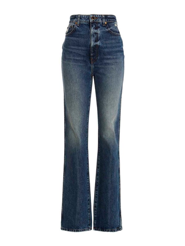 KHAITE: Straight Leg Jeans - Straight Leg Jeans - Blau
