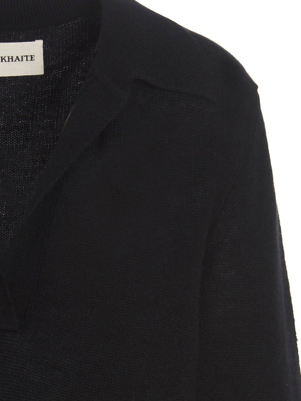 iKRIX KHAITE: Strickpullover mit V-Ausschnitt - V-Pullover - Schwarz