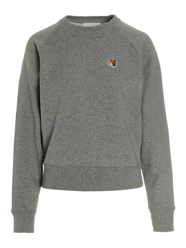 MAISON KITSUNÉ: Sweatshirts & Sweaters - Fox head patch sweatshirt