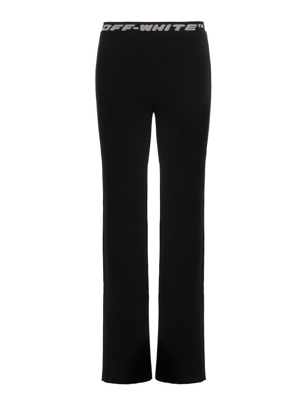 OFF-WHITE: カジュアルトラウザー - カジュアルパンツ - 黒