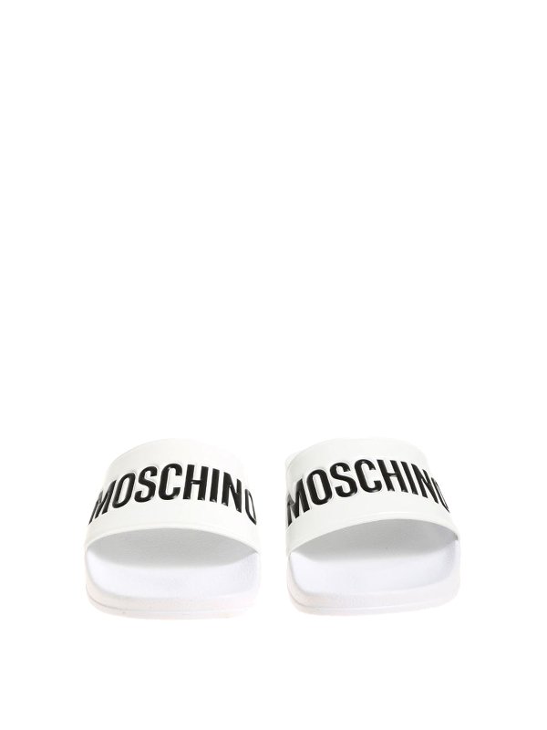 Rubber slides shop online: MOSCHINO