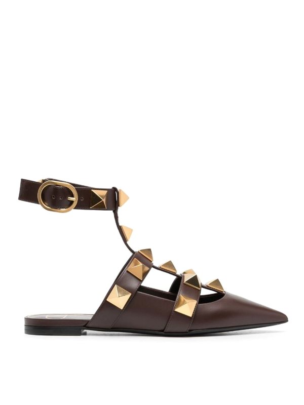 VALENTINO GARAVANI: flat shoes - Roman stud flats