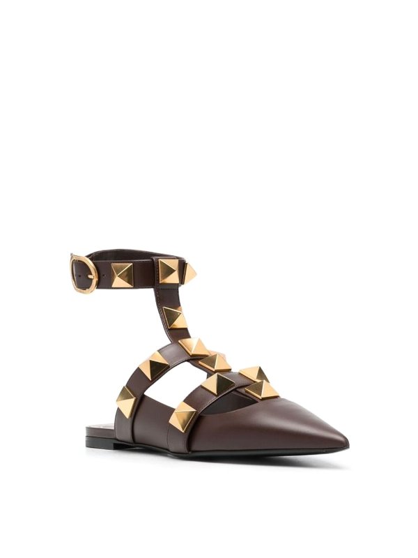 VALENTINO GARAVANI: flat shoes online - Roman stud flats