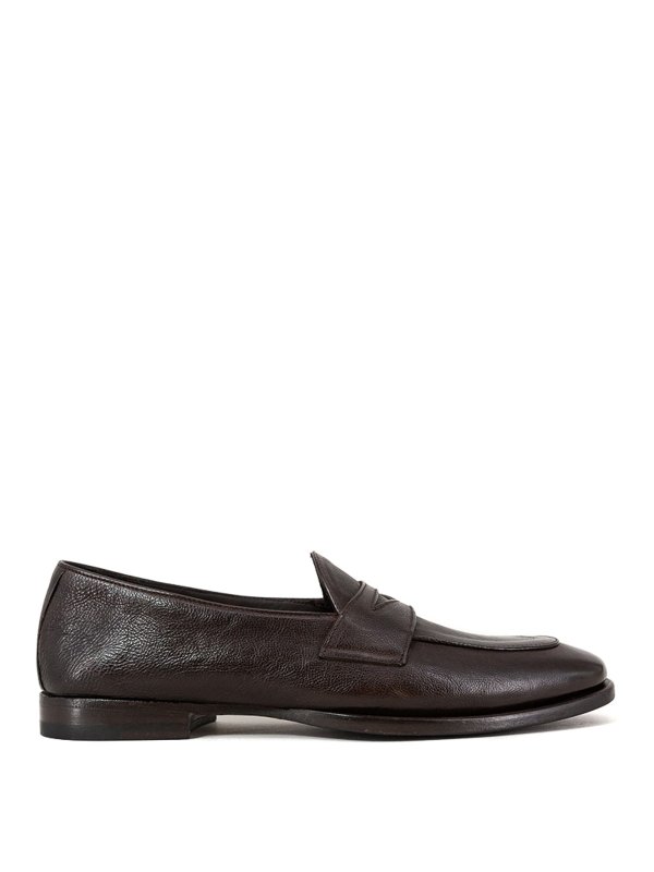 TAGLIATORE: Loafers & Slippers - Hammered leather loafers