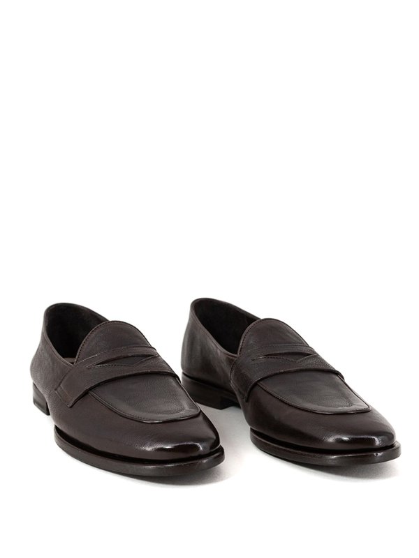 TAGLIATORE: Loafers & Slippers online - Hammered leather loafers