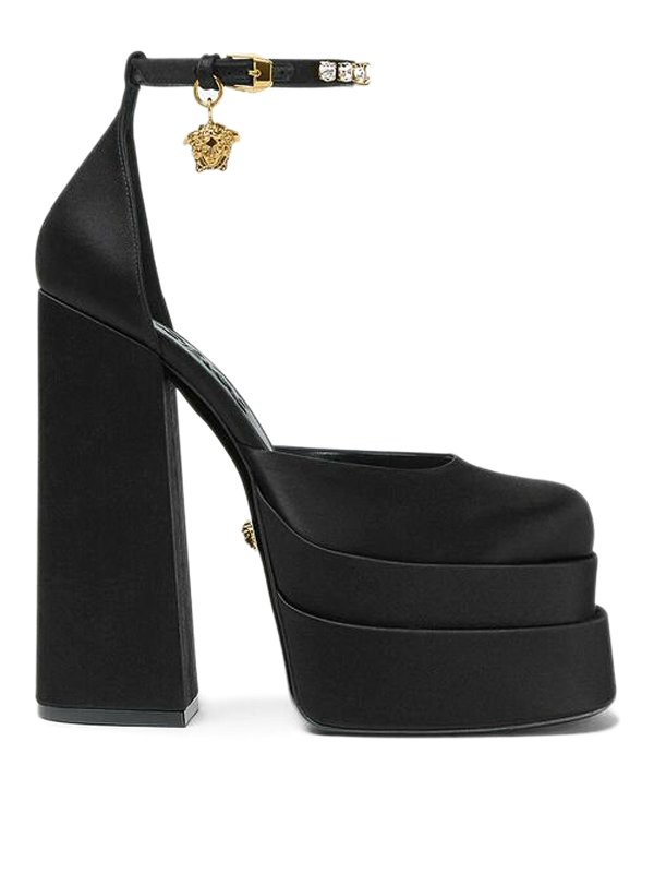 VERSACE: サンダル - パンプス - 黒