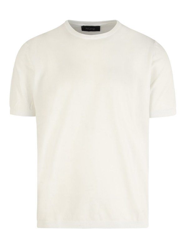 NOME: Strickpullover mit Rundhalsausschnitt - Rundhalspullover - Weiß