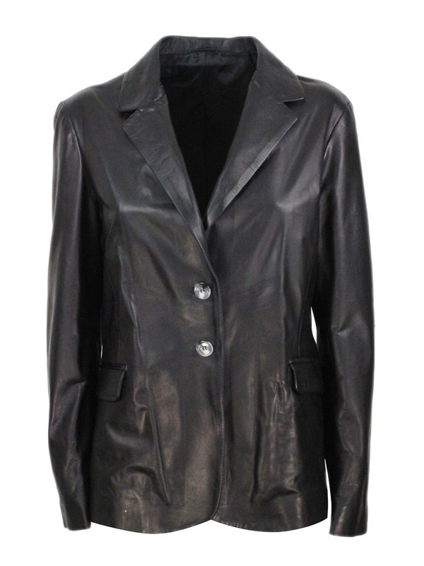 BARBA: leather jacket - Leather blazer