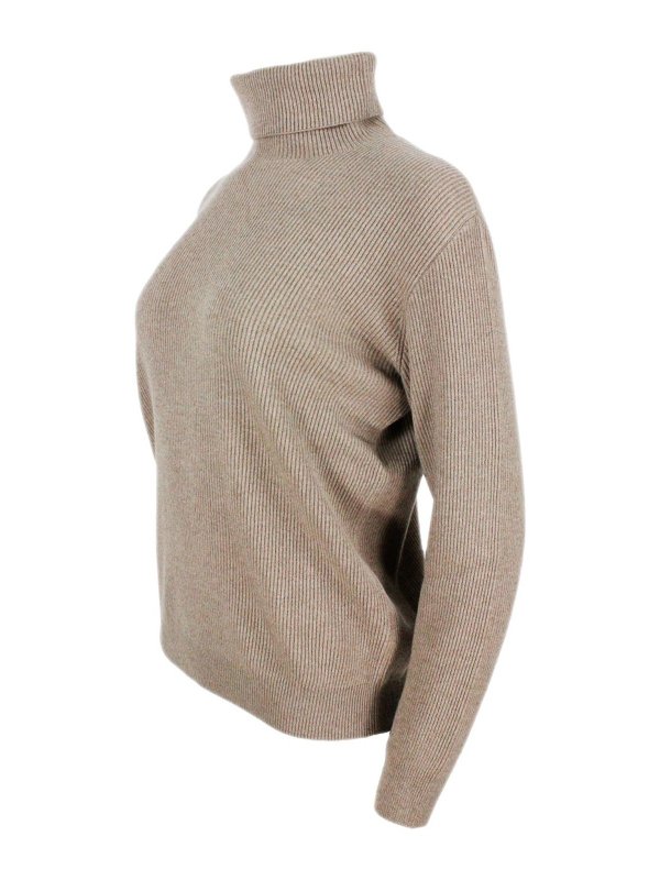 iKRIX BRUNELLO CUCINELLI: Turtlenecks & Polo necks - Embellished collar cashmere turtleneck