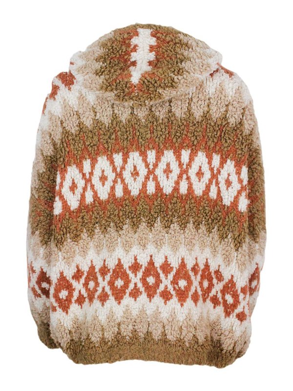 BRUNELLO CUCINELLI: casual jackets online - Patterned Teddy effect hooded jacket