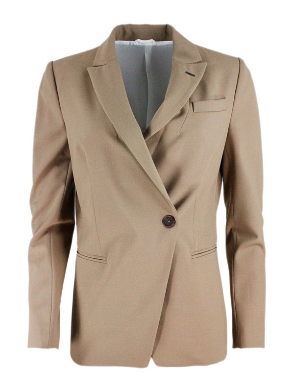 BRUNELLO CUCINELLI: blazers - Wool blend blazer