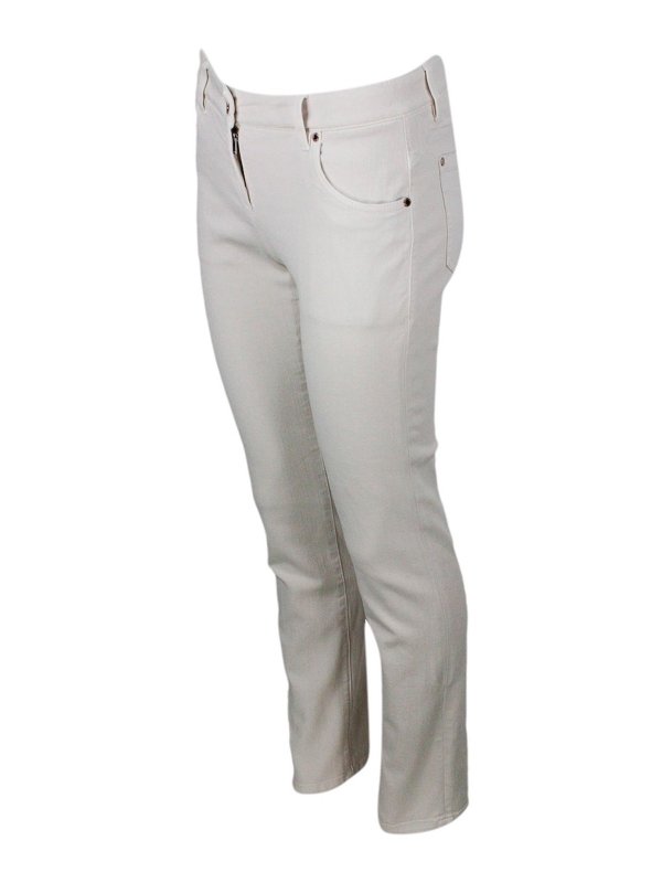 iKRIX BRUNELLO CUCINELLI: ストレートジーンズ - ストレートジーンズ - 白