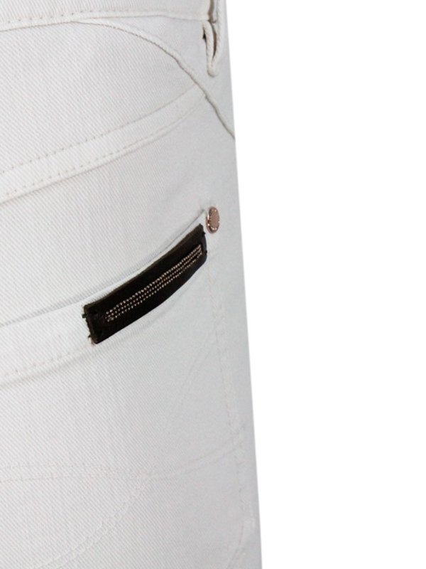 ストレートジーンズ - 白 shop online: BRUNELLO CUCINELLI