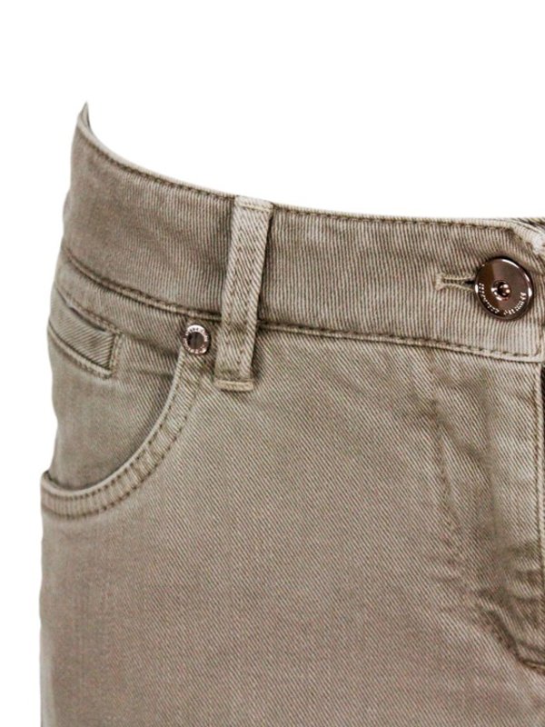 Straight Leg Jeans - Beige shop online: BRUNELLO CUCINELLI