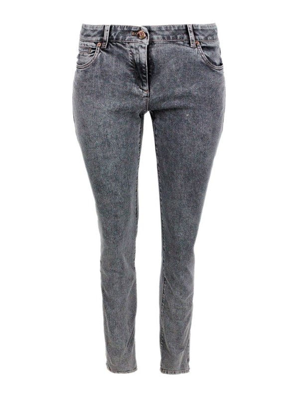 BRUNELLO CUCINELLI: ストレートジーンズ - ストレートジーンズ - グレー