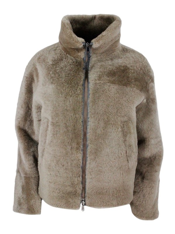 BRUNELLO CUCINELLI: Fur & Shearling Coats - Shearling Soft reversible short coat
