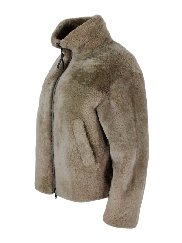 iKRIX BRUNELLO CUCINELLI: Fur & Shearling Coats - Shearling Soft reversible short coat