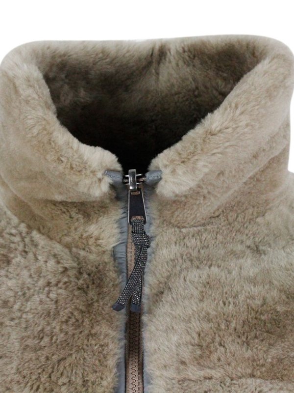 Shearling Soft reversible short coat shop online: BRUNELLO CUCINELLI