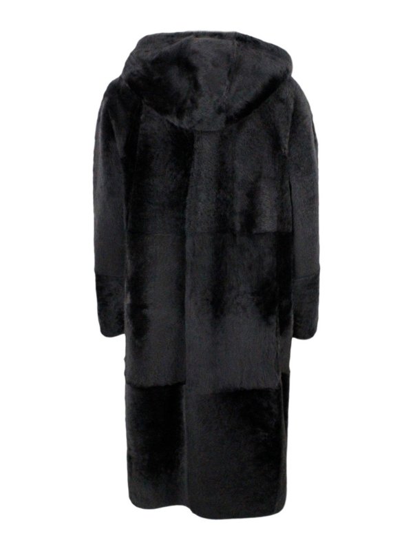 BRUNELLO CUCINELLI: Abrigos de borreguito y piel  online - Abrigo De Piel - Gris