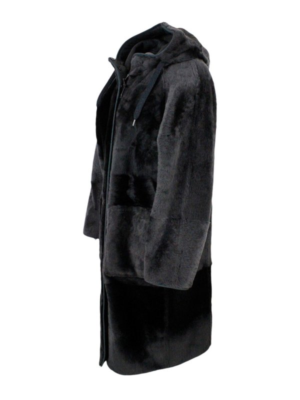 iKRIX BRUNELLO CUCINELLI: Abrigos de borreguito y piel  - Abrigo De Piel - Gris