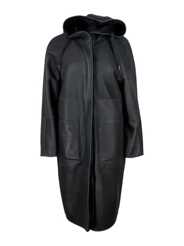 BRUNELLO CUCINELLI buy online Abrigo De Piel - Gris