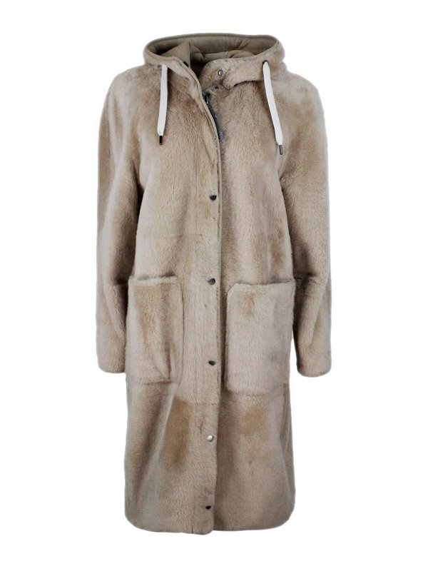 BRUNELLO CUCINELLI: Fur & Shearling Coats - Shearling Soft reversible coat