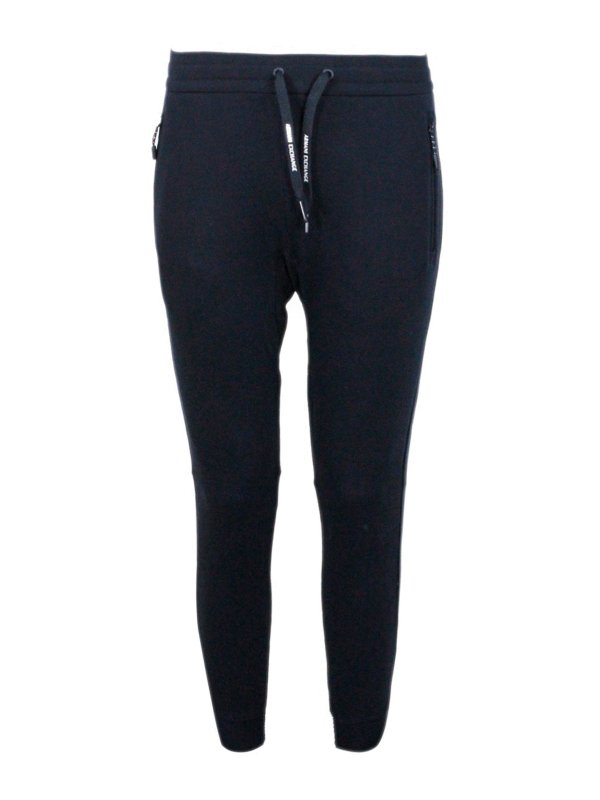 ARMANI EXCHANGE: スウェットパンツ - トラックスーツ ボトムス - ブルー