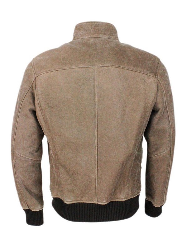 BARBA: Lederjacken online - Lederjacke - Beige