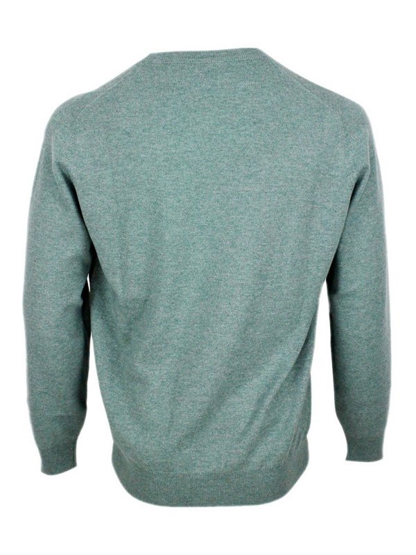 BRUNELLO CUCINELLI: Pull col rond online - Pull Col Rond - Vert