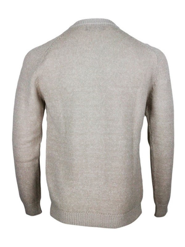 KITON: crew necks online - Cable knit cashmere sweater