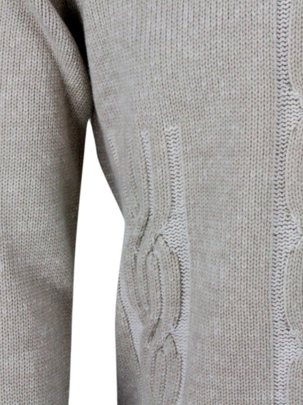 Cable knit cashmere sweater shop online: KITON