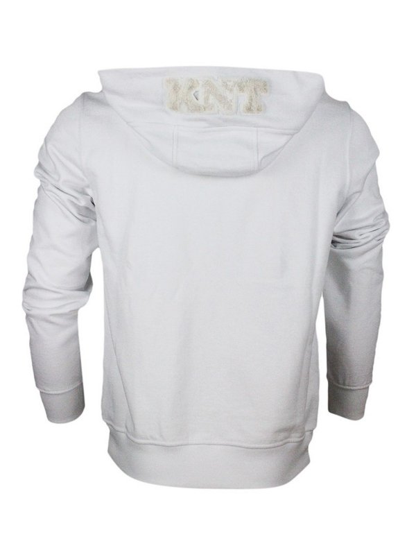 KITON: Sweatshirts & Sweaters online - Cotton hoodie with terrycloth logo