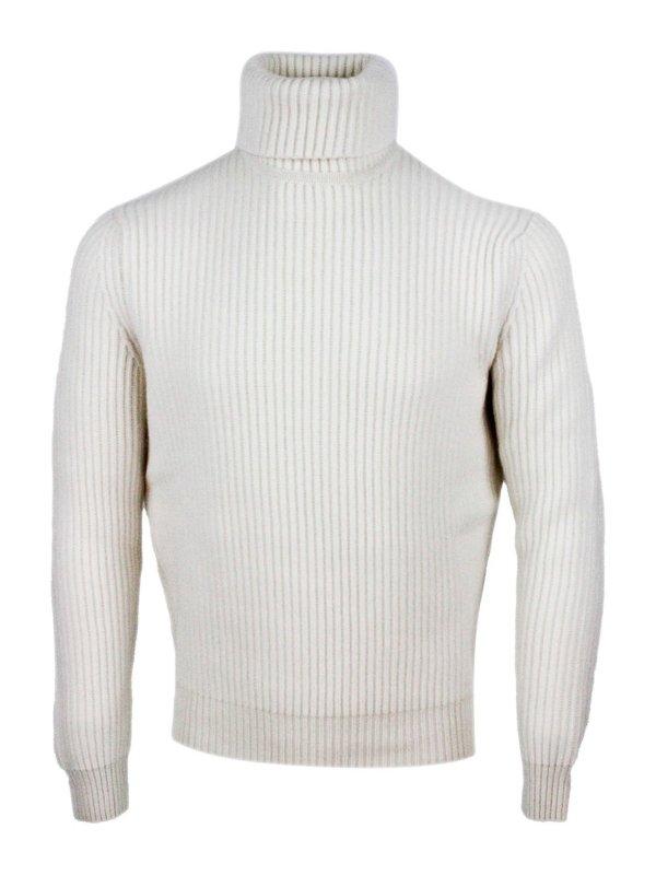 MALO: Col roulé & Col polo - Pull Col Roulé - Blanc