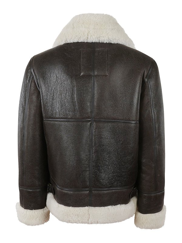 SCHOTT: leather jacket online - Shearling coat
