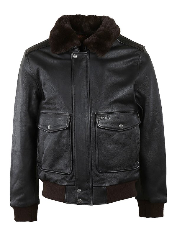 SCHOTT: bombers - Leather bomber jacket